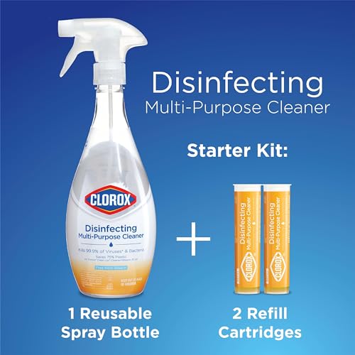 Clorox Disinfecting All-Purpose Cleaner 32 Oz and Disinfecting Bathroom Cleaner, Household Essentials, 30 Oz, Pack of 3