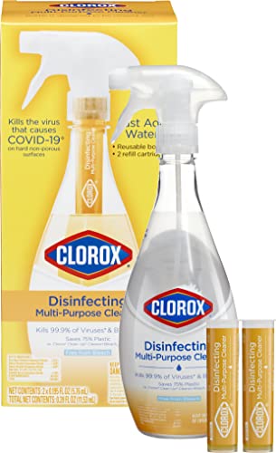 Clorox Disinfecting All-Purpose Cleaner 32 Oz and Disinfecting Bathroom Cleaner, Household Essentials, 30 Oz, Pack of 3