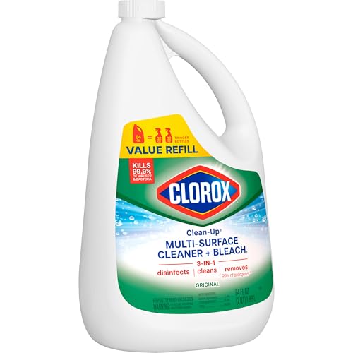 Clorox Clean-Up Cleaner + Bleach1 Value Pack, Household Essentials, 32 Fl Oz Each, Pack of 3