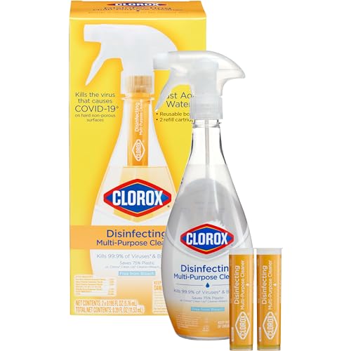 Clorox Disinfecting All-Purpose Cleaner 32 Oz and Disinfecting Bathroom Cleaner, Household Essentials, 30 Oz, Pack of 3