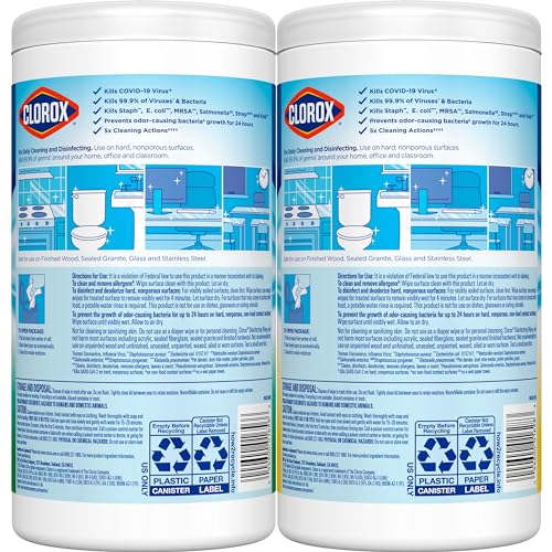 Clorox Disinfecting Wipes Value Pack, Bleach Free Cleaning Wipes, 75 Count Each, Pack of 4