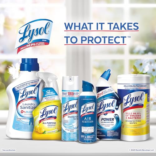 Lysol All-Purpose Cleaner, Sanitizing and Disinfecting Spray, To Clean and Deodorize, Mango & Hibiscus Scent, 32oz